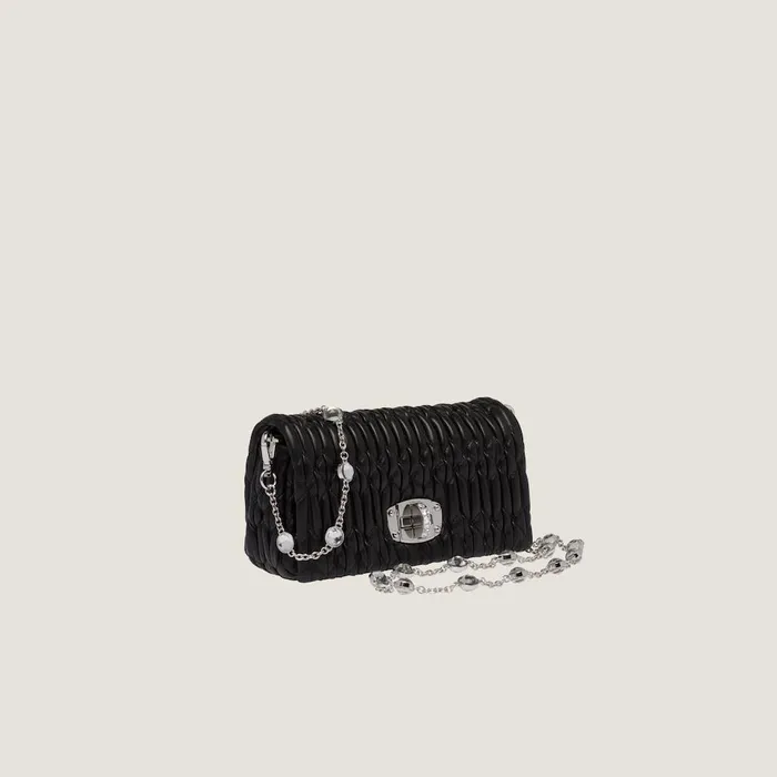Women Mini Bags Miu Miu Miu Crystal Nappa Leather And Crystal Minibag Black Women Mini Bags Miu Miu Miu Crystal Nappa Leather And Crystal Minibag Black