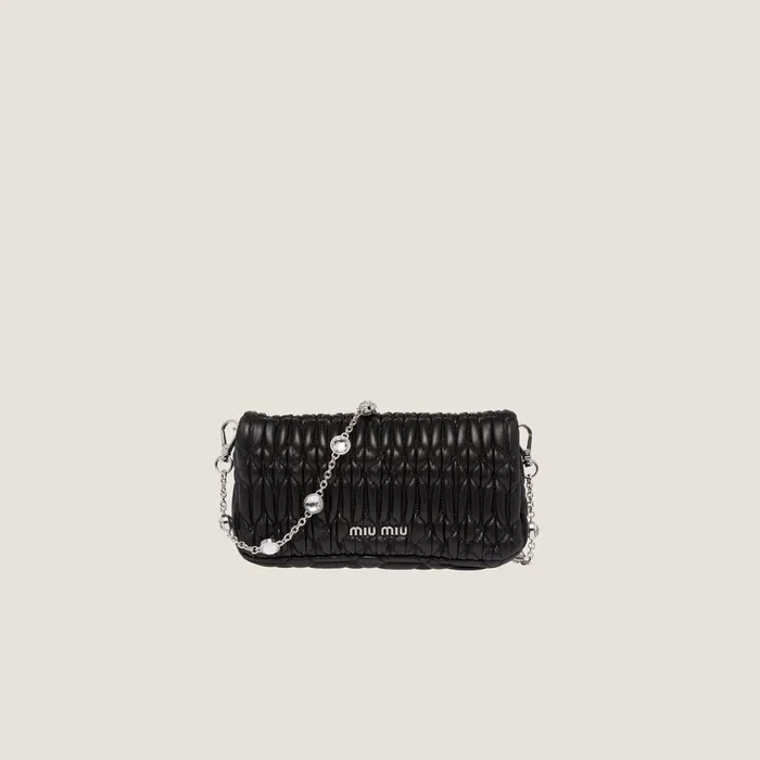 Women Mini Bags Miu Miu Miu Crystal Nappa Leather And Crystal Minibag Black Women Mini Bags Miu Miu Miu Crystal Nappa Leather And Crystal Minibag Black