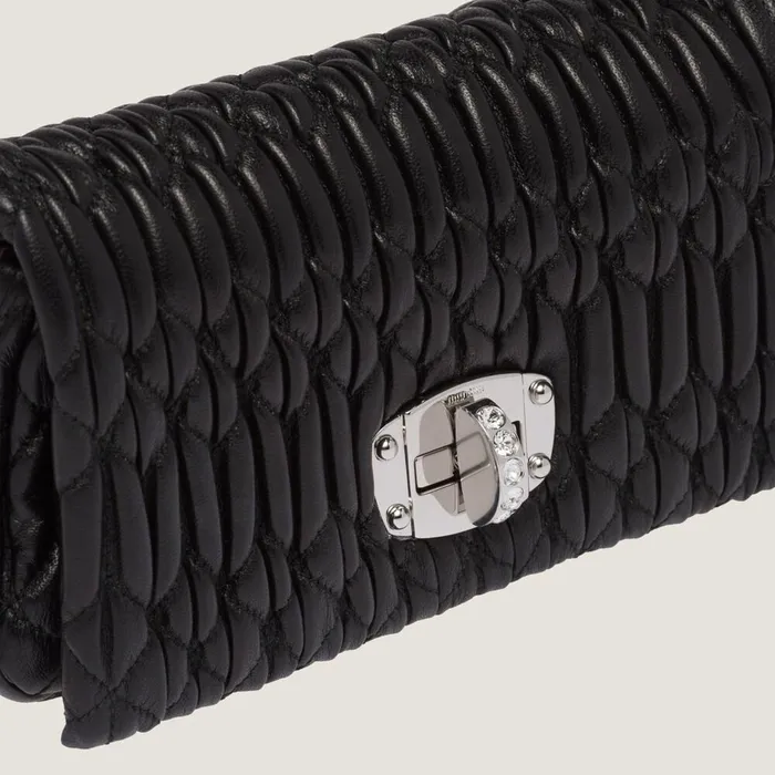 Women Mini Bags Miu Miu Miu Crystal Nappa Leather And Crystal Minibag Black Women Mini Bags Miu Miu Miu Crystal Nappa Leather And Crystal Minibag Black