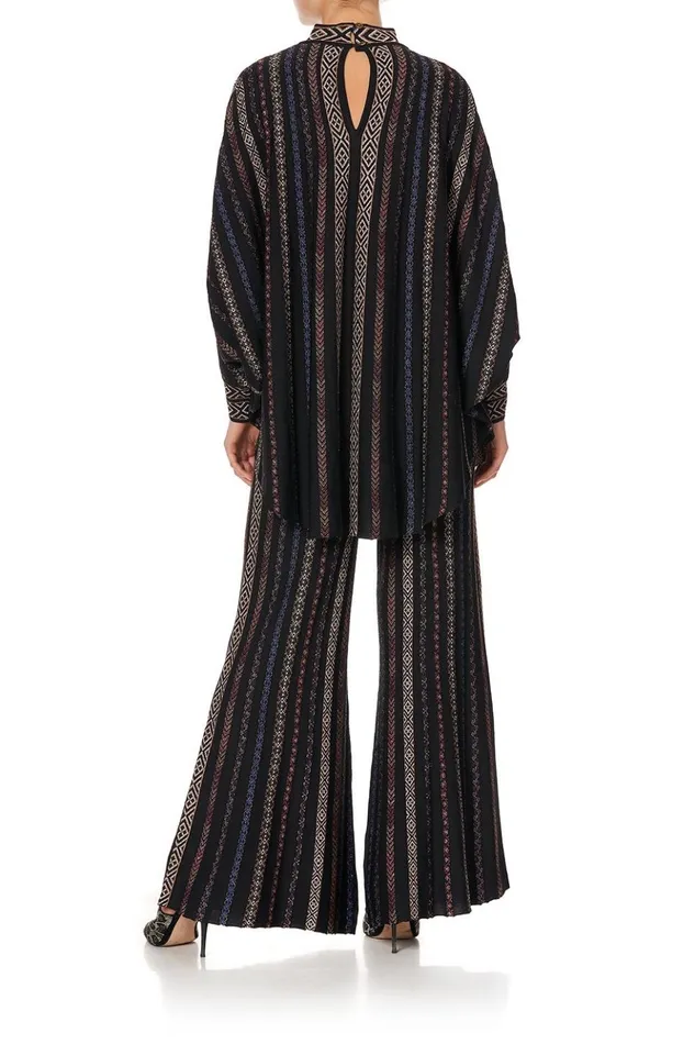 Women Mini Dresses Camilla Knitted Kaftan With Neckband Swinging Sixties