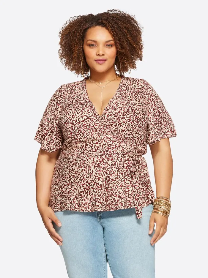 Women Misha Top In Camo Leopard Jessica Simpson Tops and Tees