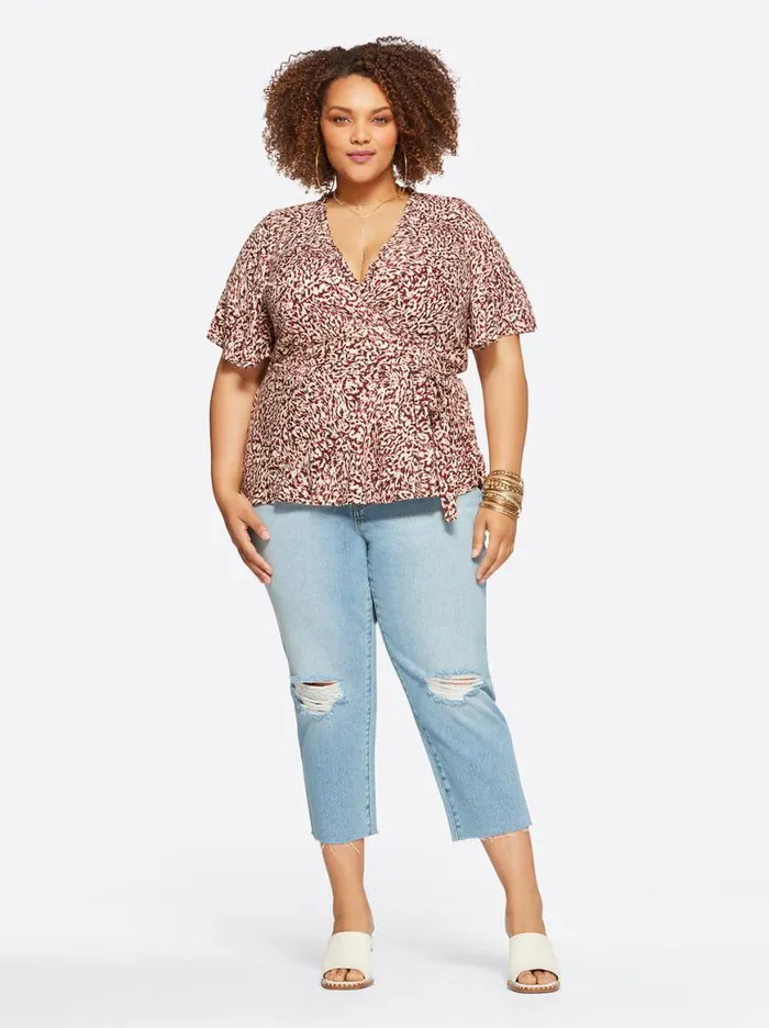 Women Misha Top In Camo Leopard Jessica Simpson Tops and Tees