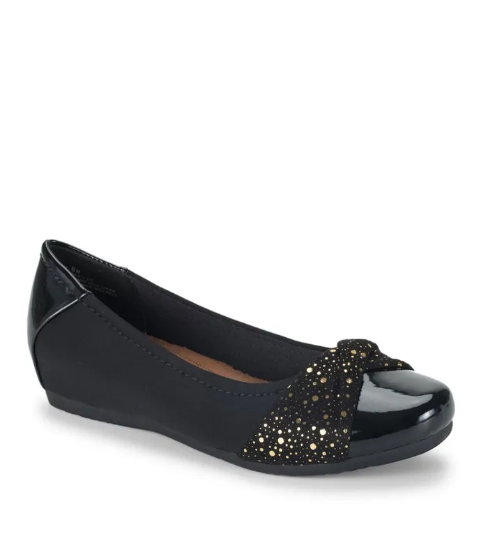 Women Mitsy Casual Flat Black Patent Baretraps Flats and Loafers