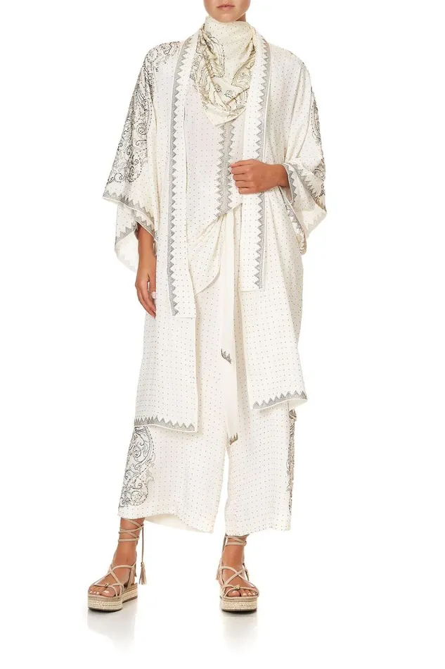 Women Modest Clothing Camilla Lounge Trouser With Tie Waist Luxe Cream