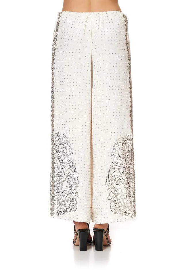 Women Modest Clothing Camilla Lounge Trouser With Tie Waist Luxe Cream