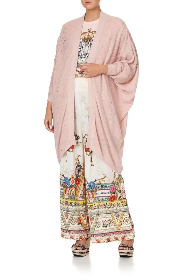 Women Modest Clothing Camilla Soft Knit Poncho With Crystals Party In The Palace