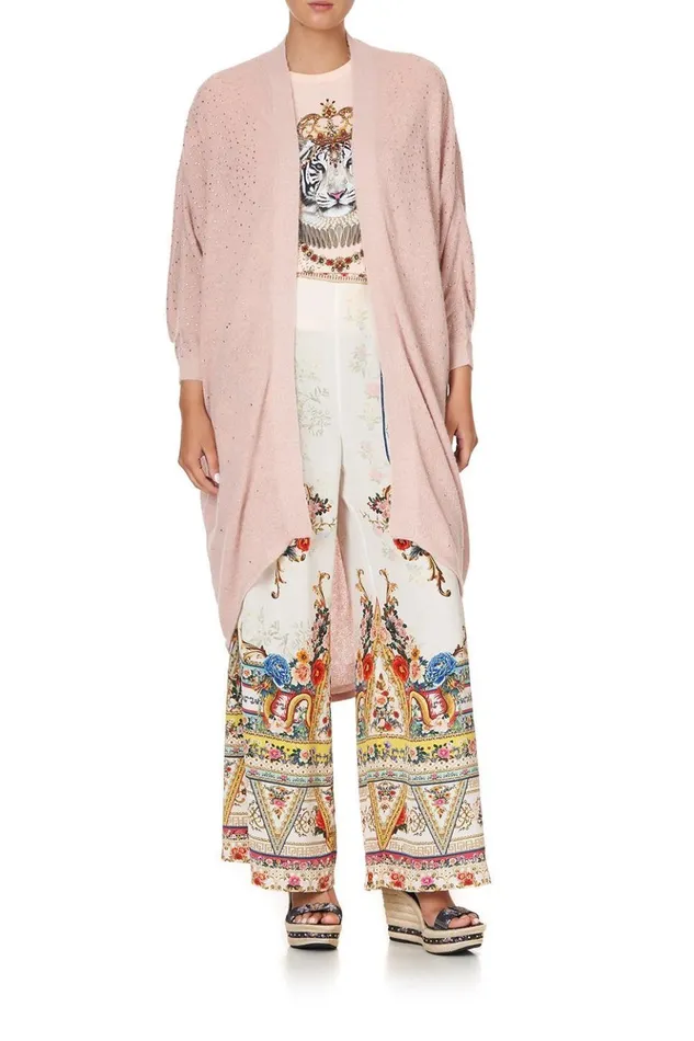 Women Modest Clothing Camilla Soft Knit Poncho With Crystals Party In The Palace