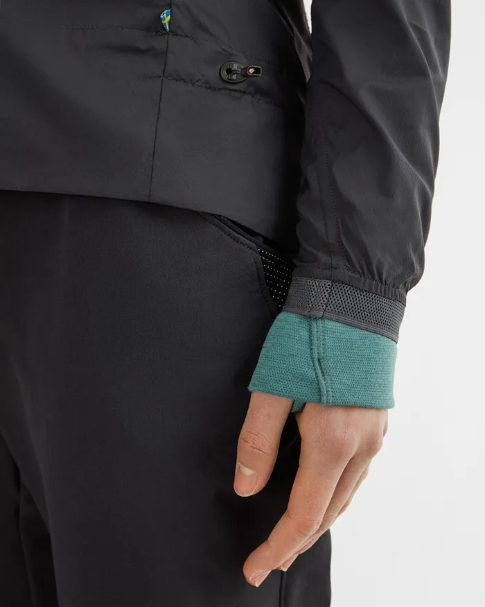 Women Nal Windbreaker Jacket Raven Klttermusen Wind Resistant Jackets