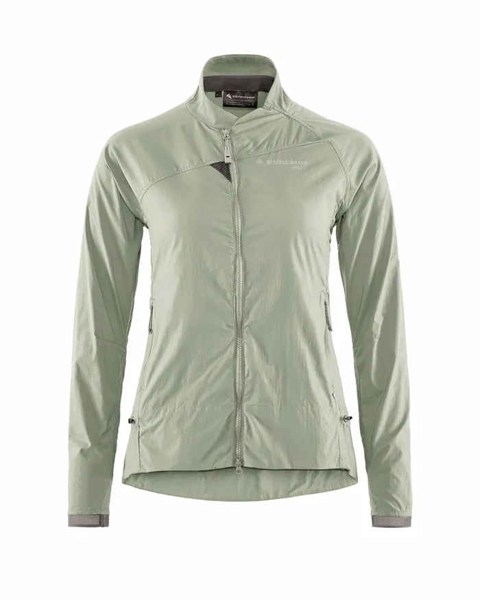 Women Nal Windbreaker Jacket Swamp Green Klttermusen Wind Resistant Jackets