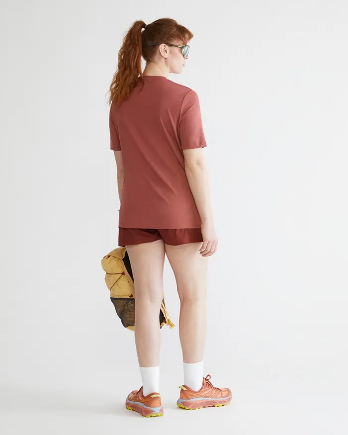 Women Narfi Short Sleeve Tee Barn Red Klttermusen TShirts