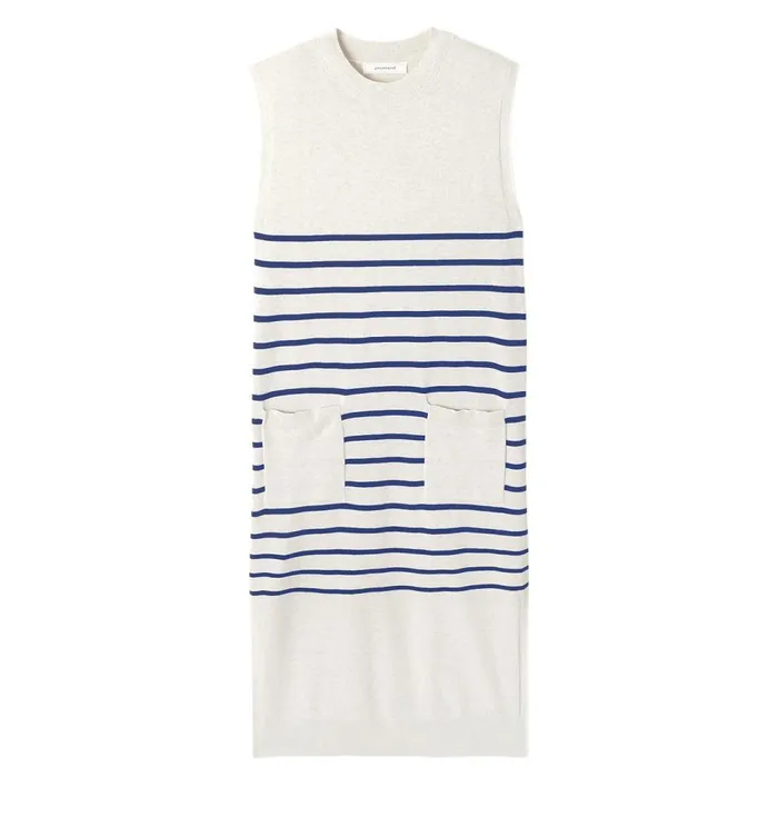 Women Nautical Knit Dress 8211 Ecru Stripes Promod Dresses Women Nautical Knit Dress 8211 Ecru Stripes Promod Dresses