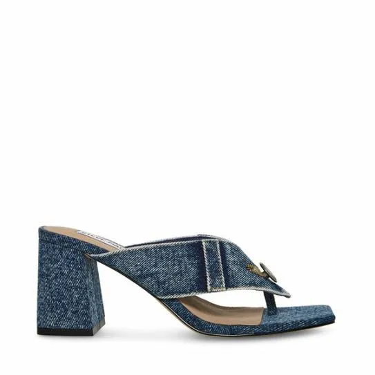 Women NICOLA DENIM FABRIC Denim Fabric Steve Madden Heels