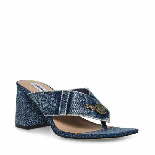Women NICOLA DENIM FABRIC Denim Fabric Steve Madden Heels