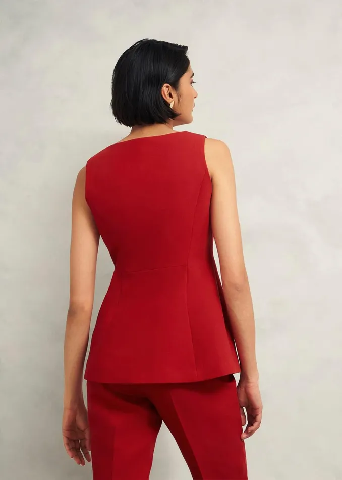 Women Nova Waistcoat Pomegranate Red Hobbs Suits and CoOrds