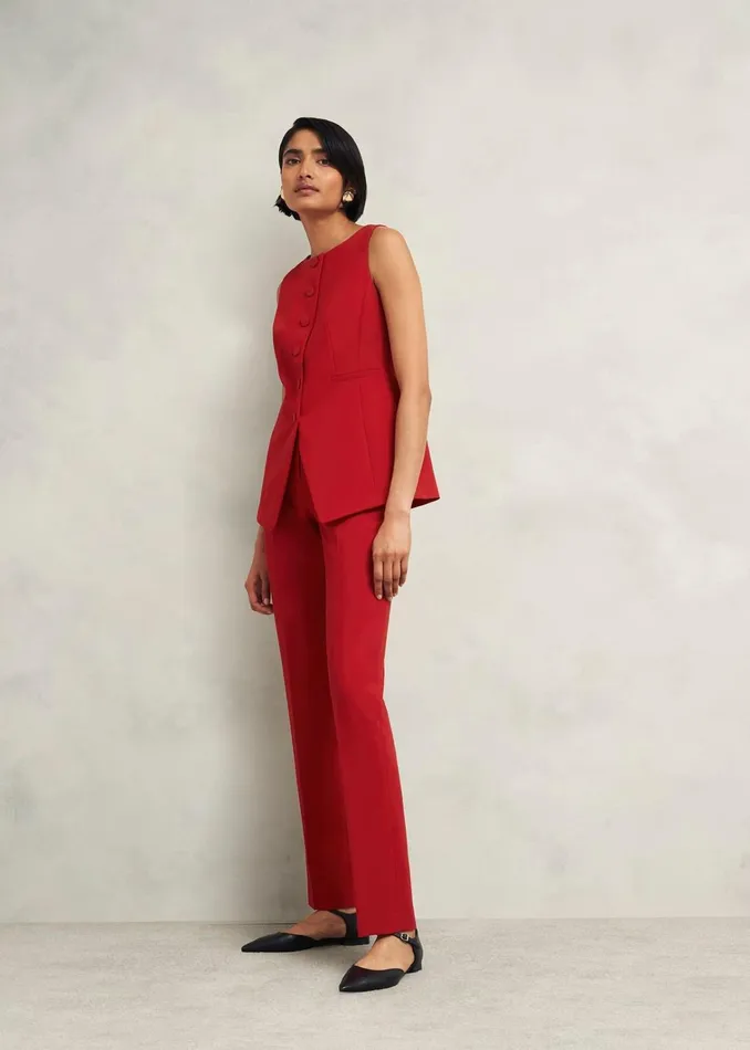 Women Nova Waistcoat Pomegranate Red Hobbs Suits and CoOrds