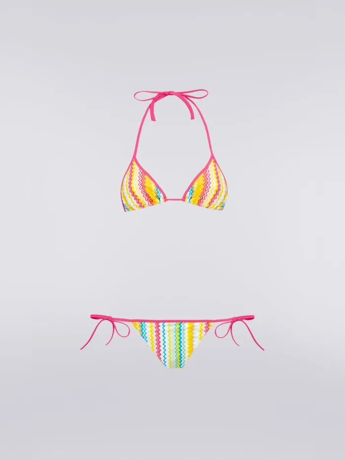 Women Nylon Chevron Bikini Multicoloured Missoni Swimsuits