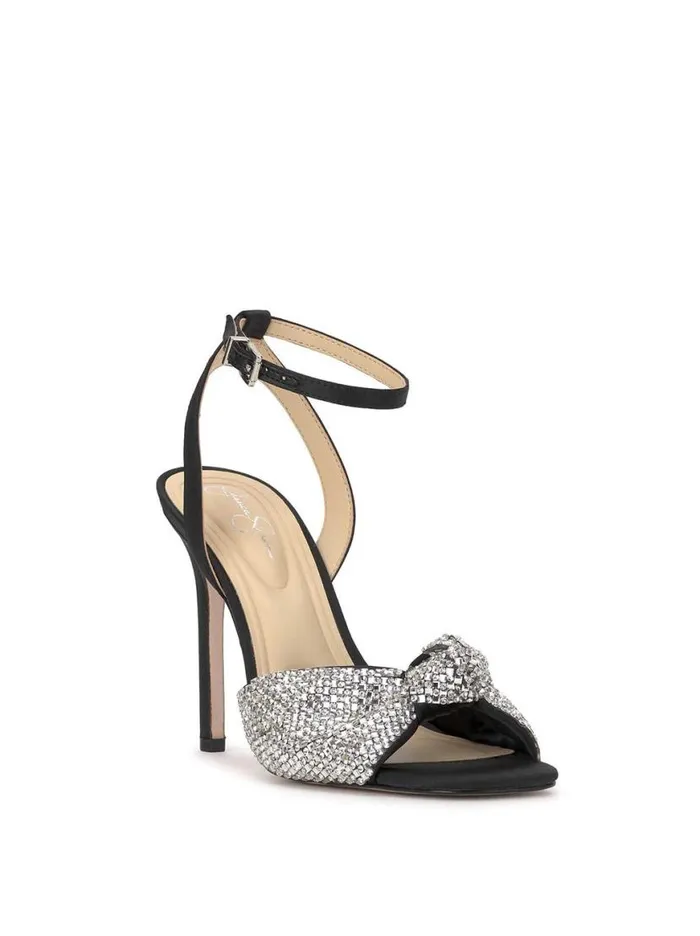 Women Ohela High Heel In Black and Silver Jessica Simpson Sandals