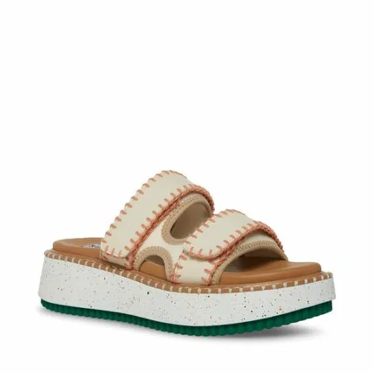 Women OTTO WHITEGREEN White Green Steve Madden Sandals