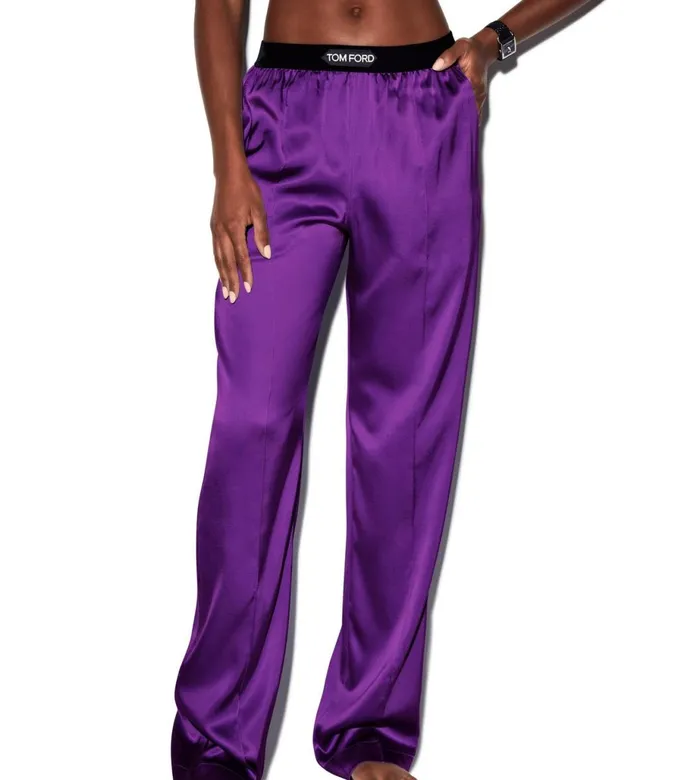 Women Pajamas and Robes Tom Ford Stretch Silk Satin Pj Pants Amethyst Women Pajamas and Robes Tom Ford Stretch Silk Satin Pj Pants Amethyst