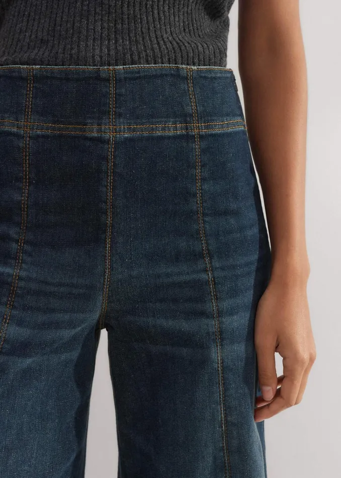 Women Palazzo Travel Jean Dark Blue Wash MEEM