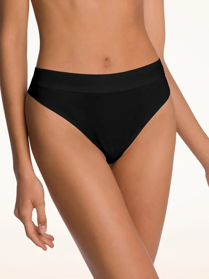 Women Panties Wolford Beauty Cotton String Black