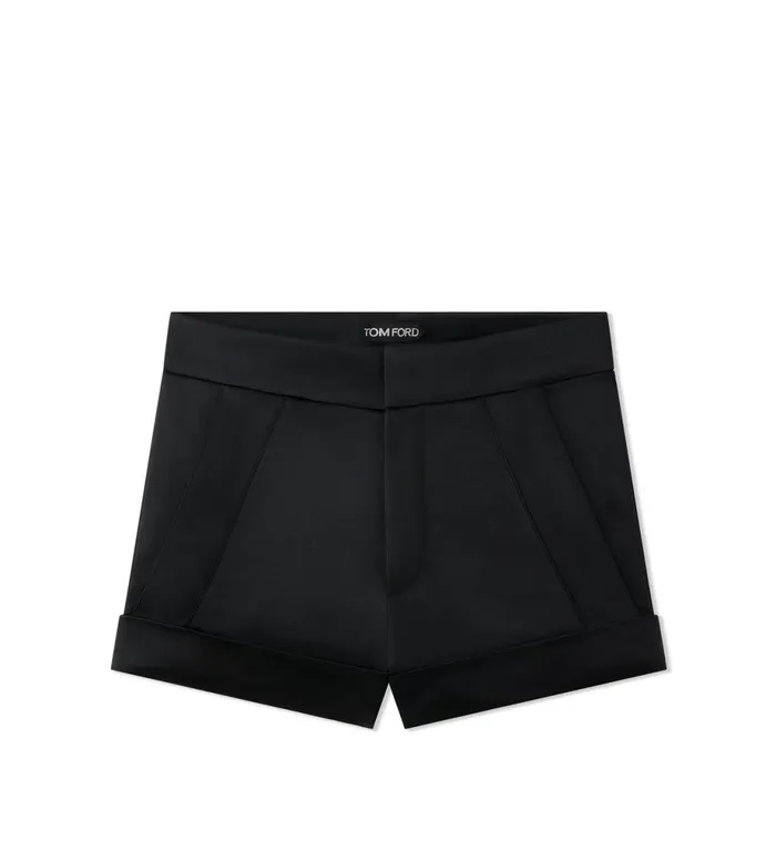Women Pants and Shorts Tom Ford Fluid DoubleFaced Satin Shorts Black