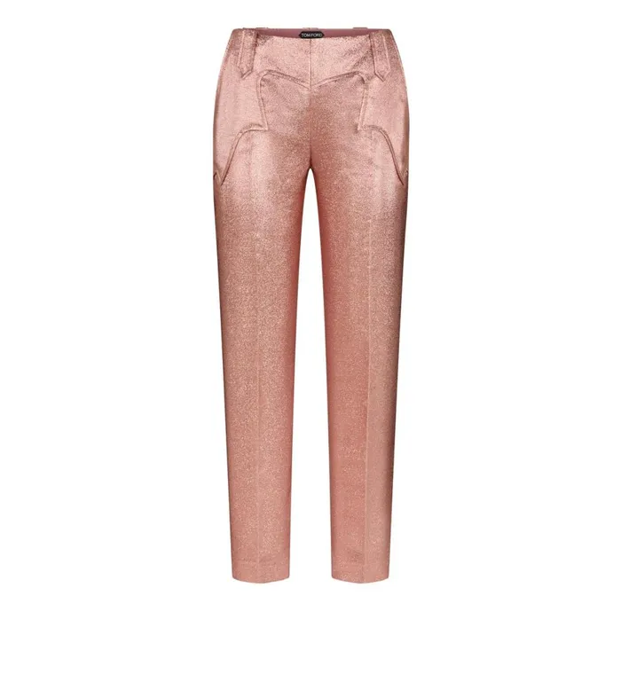 Women Pants and Shorts Tom Ford Iridescent Sable Pants Powder Pink