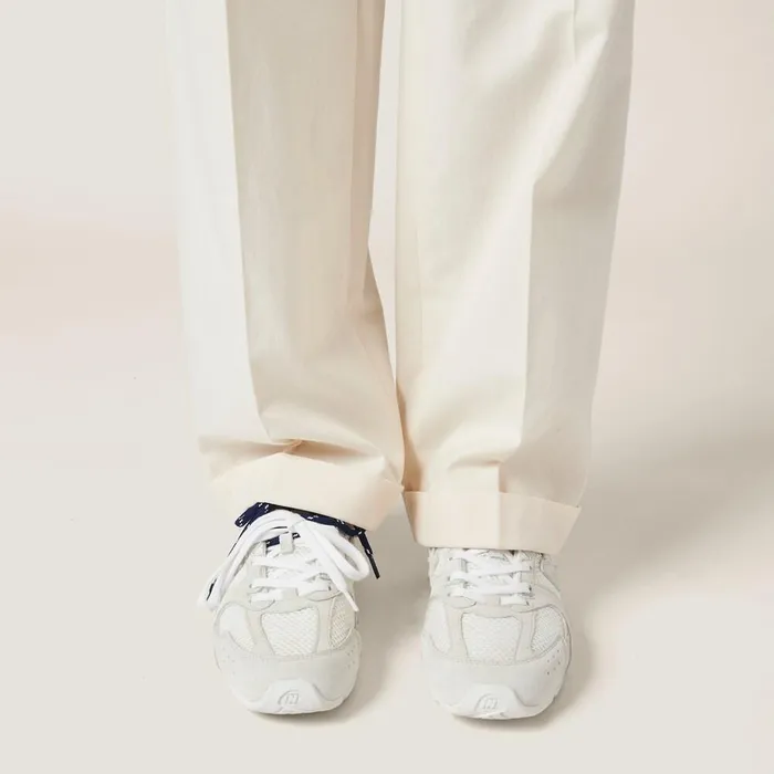 Women Pants And Shorts Miu Miu Canvas Pants Natural Women Pants And Shorts Miu Miu Canvas Pants Natural