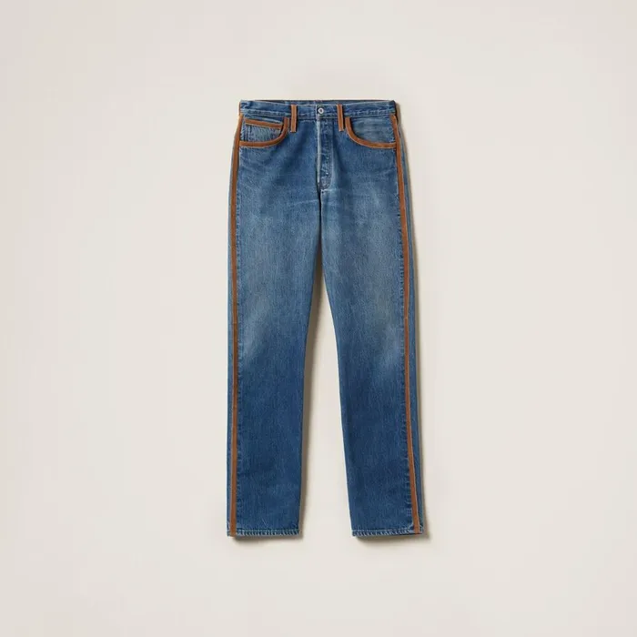 Women Pants And Shorts Miu Miu Denim Jeans Navy