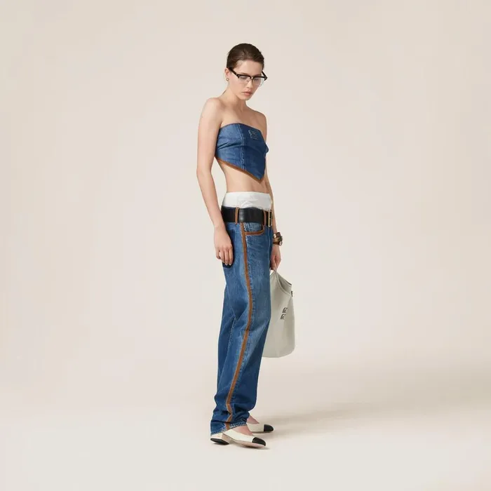 Women Pants And Shorts Miu Miu Denim Jeans Navy Women Pants And Shorts Miu Miu Denim Jeans Navy