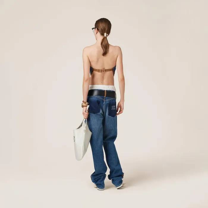 Women Pants And Shorts Miu Miu Denim Jeans Navy Women Pants And Shorts Miu Miu Denim Jeans Navy