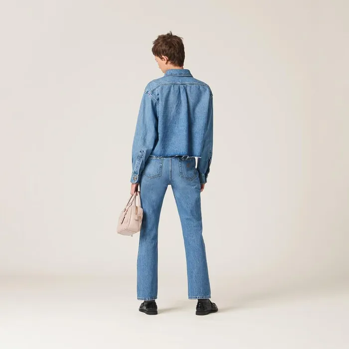 Women Pants And Shorts Miu Miu Denim Pants Sapphire Blue Women Pants And Shorts Miu Miu Denim Pants Sapphire Blue