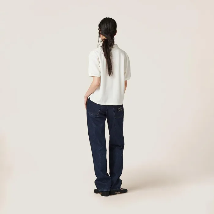 Women Pants And Shorts Miu Miu Fivepocket Denim Jeans Navy Women Pants And Shorts Miu Miu Fivepocket Denim Jeans Navy