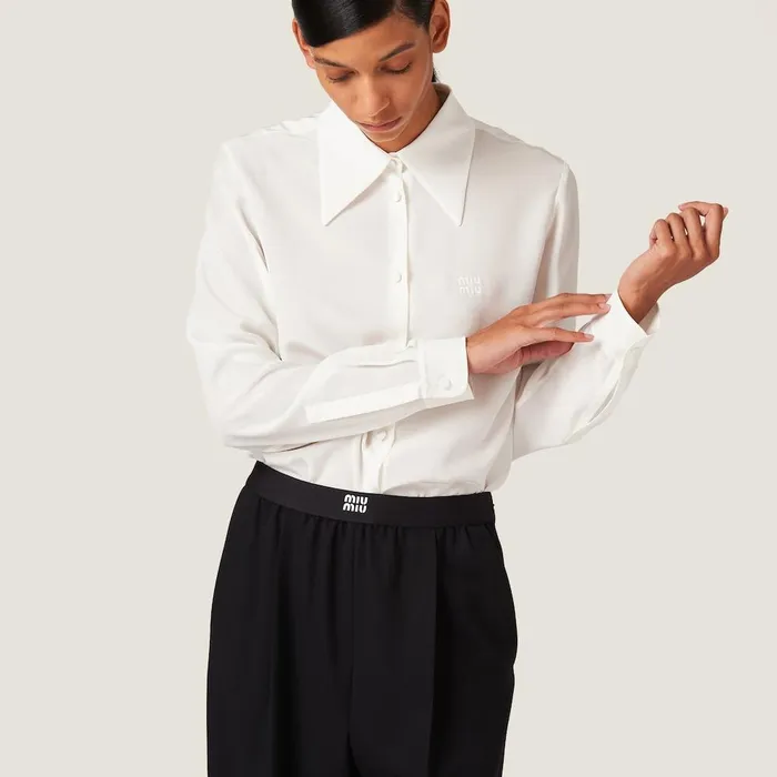 Women Pants And Shorts Miu Miu Grain De Poudre Pants Black Women Pants And Shorts Miu Miu Grain De Poudre Pants Black