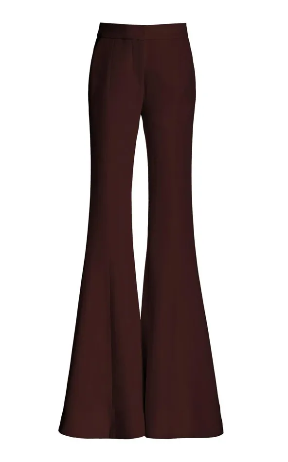 Women Pants Gabriela Hearst Desmond Pant In Deep Bordeaux Virgin Wool Crepe