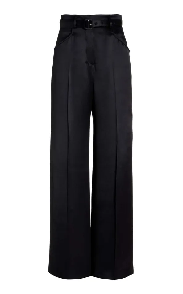Women Pants Gabriela Hearst Norman Pant In Black Silk
