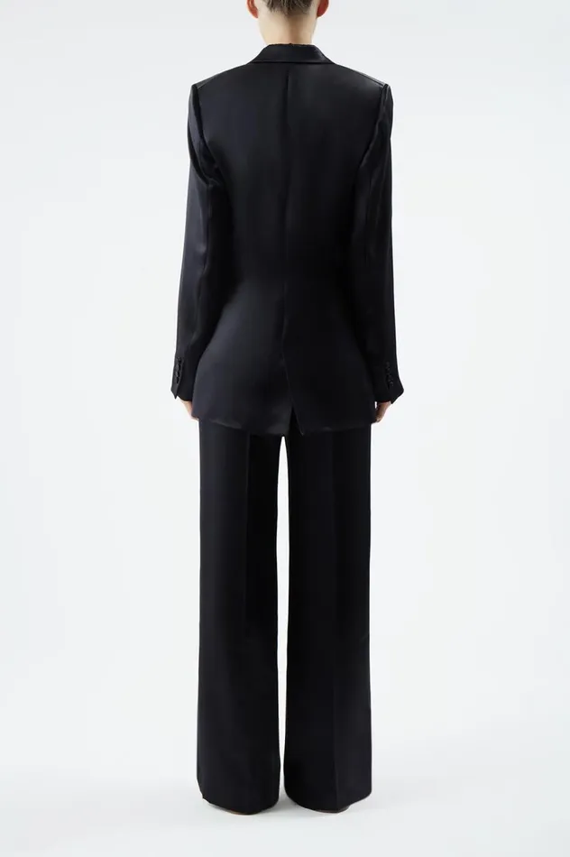 Women Pants Gabriela Hearst Norman Pant In Black Silk