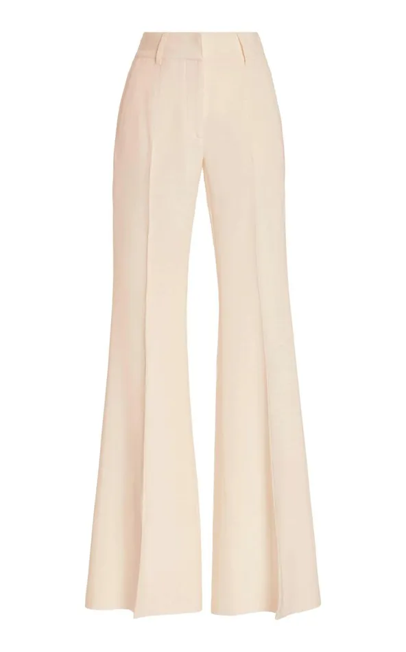 Women Pants Gabriela Hearst Rhein Pant In Ivory Wool Silk Cady