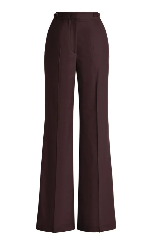 Women Pants Gabriela Hearst Vesta Pant In Chocolate Superfine Wool