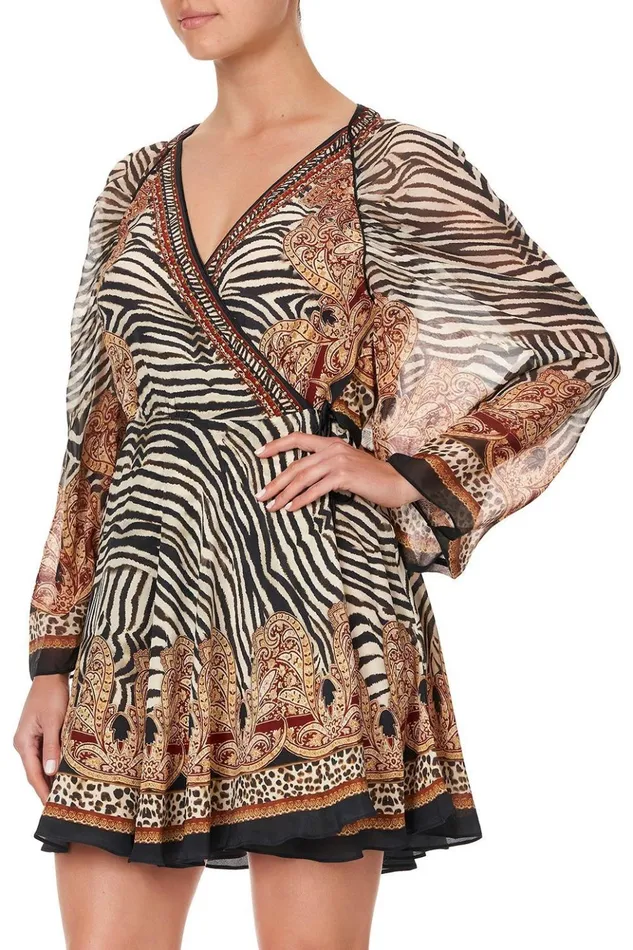 Women Party Dresses Camilla Short Dress With Draped Sleeve Wild Fire