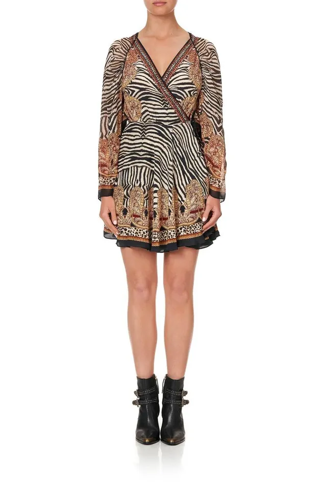 Women Party Dresses Camilla Short Dress With Draped Sleeve Wild Fire