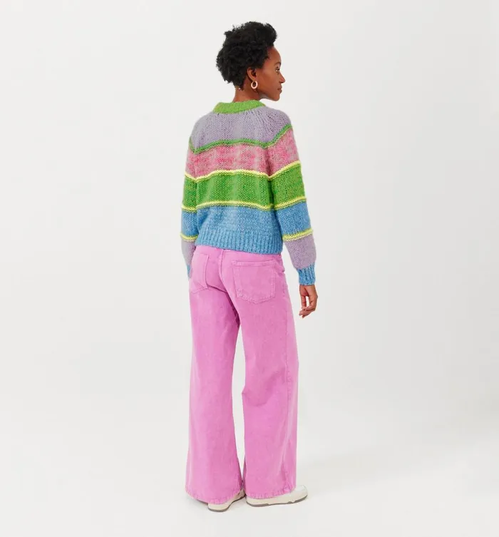 Women Pastel Striped Jumper 8211 Green Stripes Promod Jumpers And Cardigans Women Pastel Striped Jumper 8211 Green Stripes Promod Jumpers And Cardigans