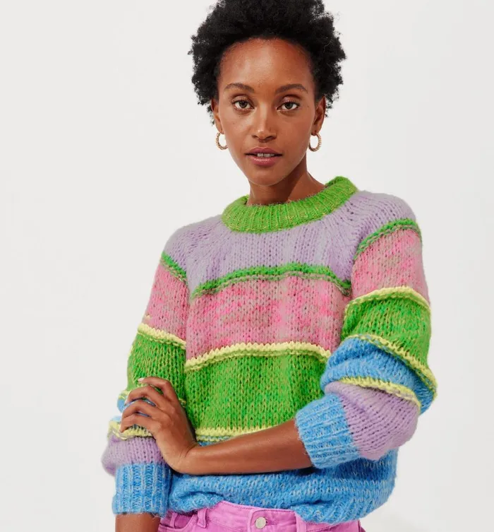 Women Pastel Striped Jumper 8211 Green Stripes Promod Jumpers And Cardigans Women Pastel Striped Jumper 8211 Green Stripes Promod Jumpers And Cardigans