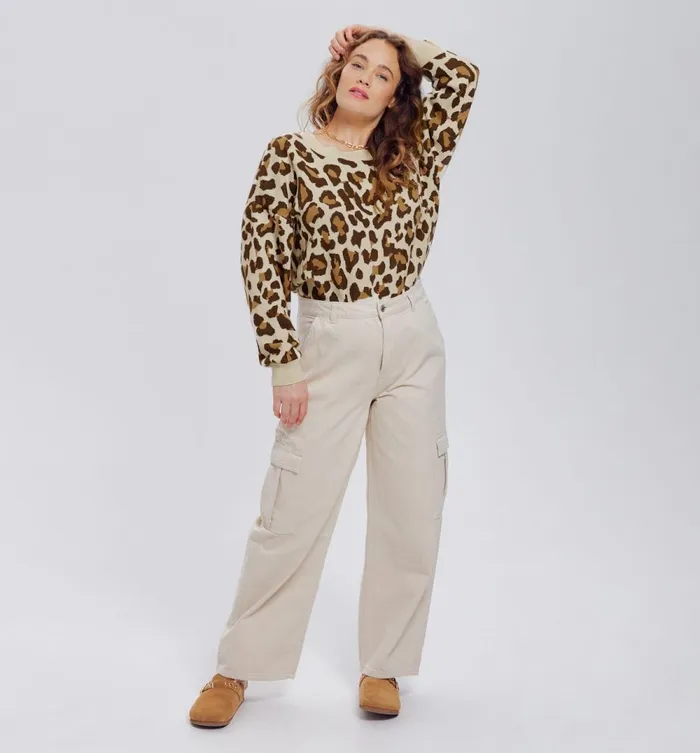 Women Patterned Jumper 8211 Ecru Print Promod Jumpers And Cardigans Women Patterned Jumper 8211 Ecru Print Promod Jumpers And Cardigans