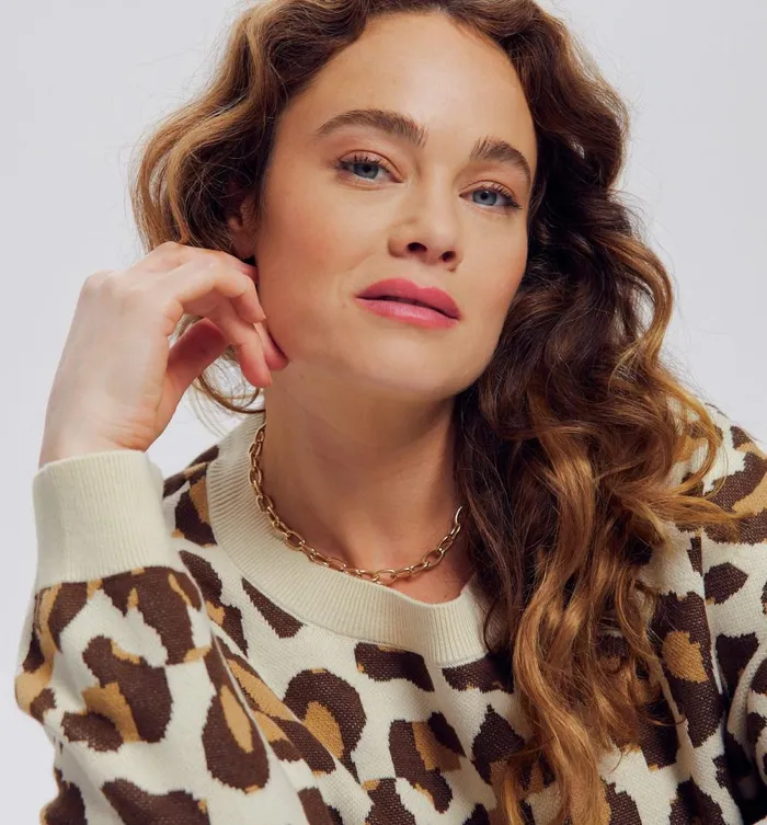 Women Patterned Jumper 8211 Ecru Print Promod Jumpers And Cardigans Women Patterned Jumper 8211 Ecru Print Promod Jumpers And Cardigans