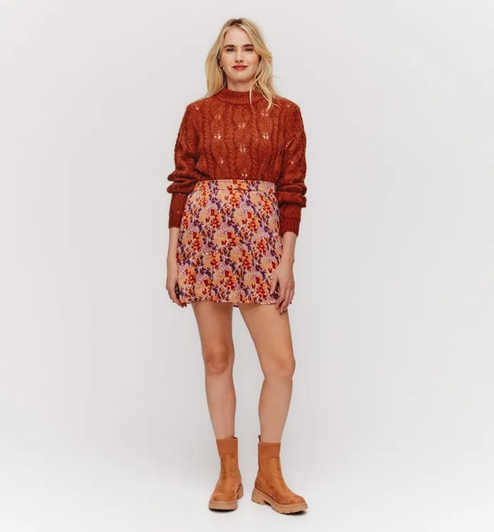 Women Patterned Mini Skirt 8211 Multicolour Print Promod Skirts Women Patterned Mini Skirt 8211 Multicolour Print Promod Skirts