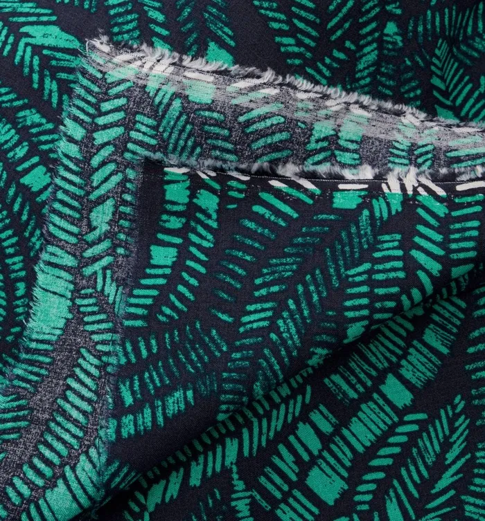 Women Patterned Viscose Fabric Cut 8211 Green Print Promod Fabric Cuts And Patterns Women Patterned Viscose Fabric Cut 8211 Green Print Promod Fabric Cuts And Patterns