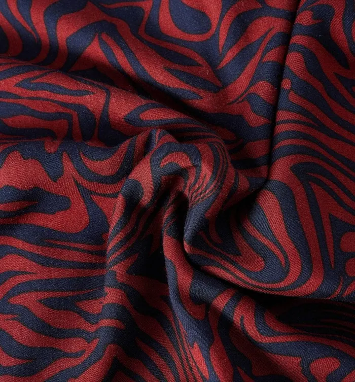 Women Patterned Viscose Fabric Cut 8211 Navy Blue Print Promod Fabric Cuts And Patterns