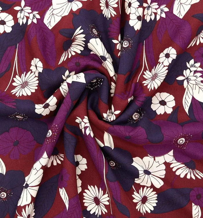 Women Patterned Viscose Fabric Cut 8211 Red Print Promod Fabric Cuts And Patterns