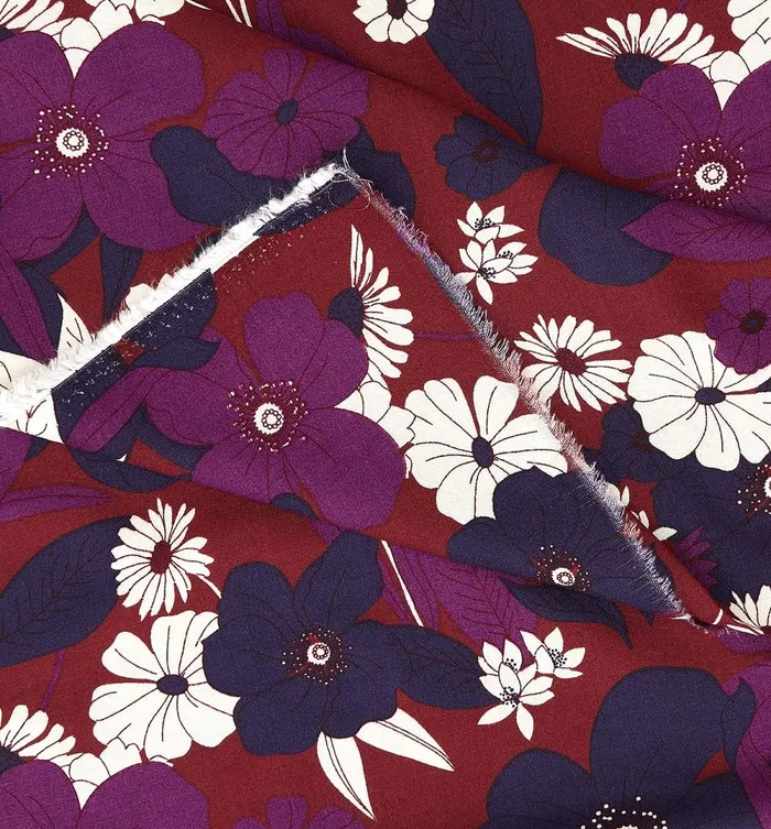 Women Patterned Viscose Fabric Cut 8211 Red Print Promod Fabric Cuts And Patterns Women Patterned Viscose Fabric Cut 8211 Red Print Promod Fabric Cuts And Patterns